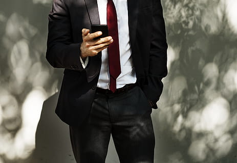 Create meme tie wallpaper for smartphone, black tuxedo with tie