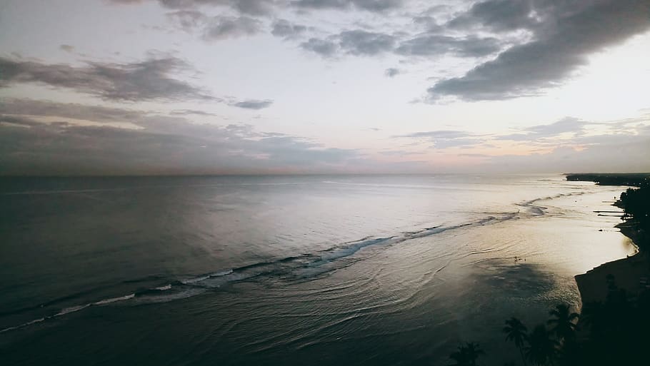 gris, gray, placha, beach, nube, sky, white, pink, water, cloud - sky HD wallpaper