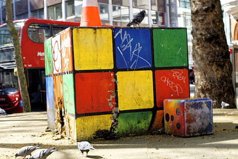 united kingdom, london, color, cube, street, games, rubrics HD wallpaper