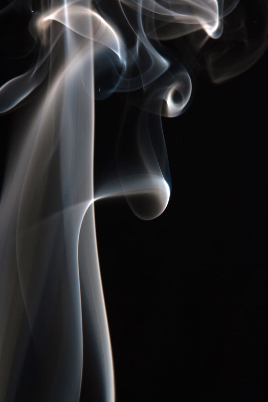 smoke, background, black, white, graphic, hot, isolated, curve HD wallpaper