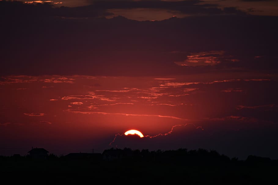 Silhouette Photography Clouds, backlit, dawn, nature, sky, sun HD wallpaper