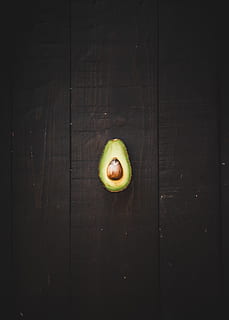 sliced green avocado, table, solitary, solitude, wood, organic HD wallpaper