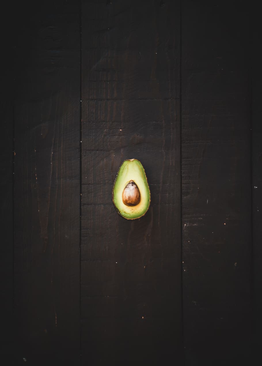 sliced green avocado, table, solitary, solitude, wood, organic HD wallpaper