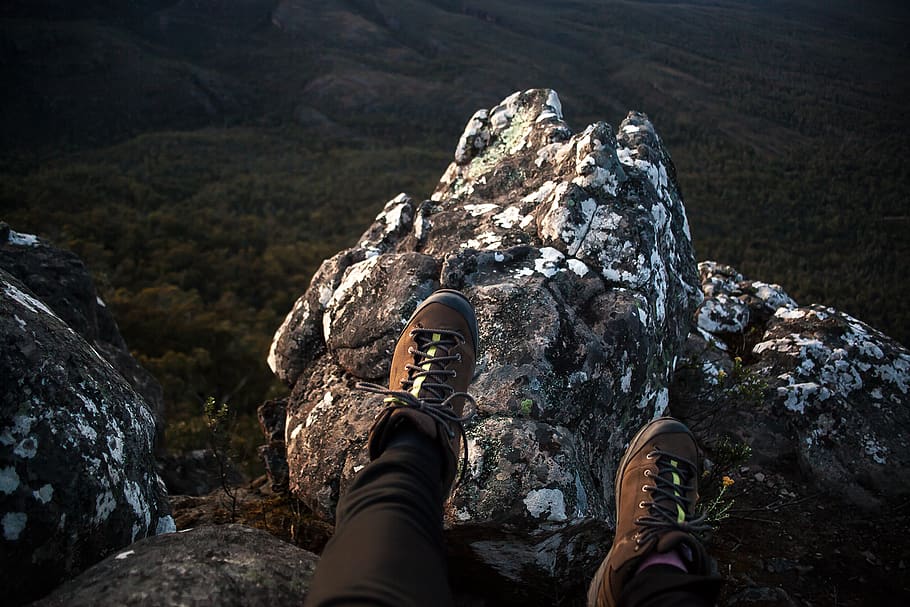 australia, halls gap, the balconies, sunrise, cliff, grampians, HD wallpaper