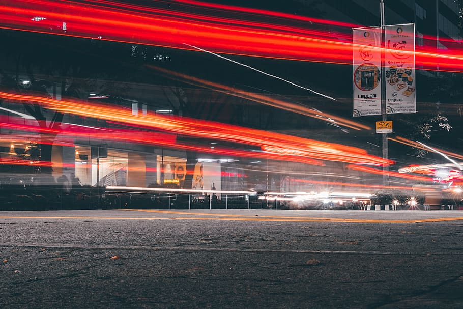 Time-lapse Photography Of Vehicles Passing On Road , evening HD wallpaper