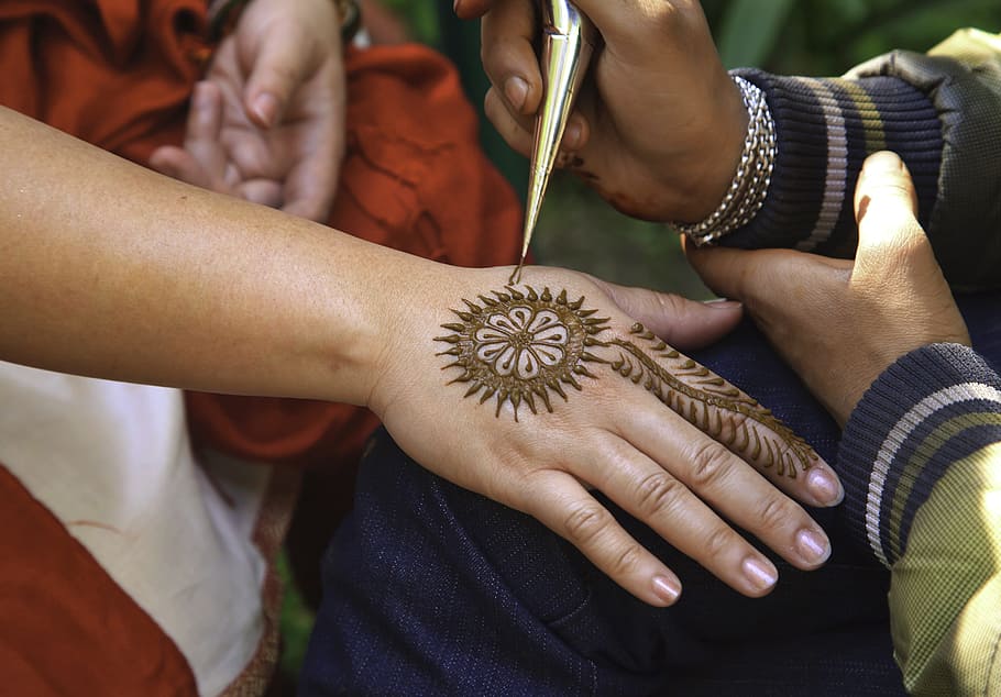 Mehndi Tattoo On Right Hand, art, artist, artistic, henna, woman