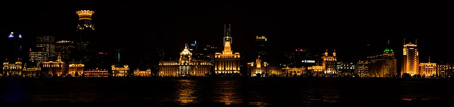china, shanghai, night, building exterior, architecture, city HD wallpaper