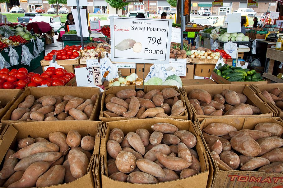 Brown Root Crops on Brown Cardboard Boxes, assorted, close-up HD wallpaper
