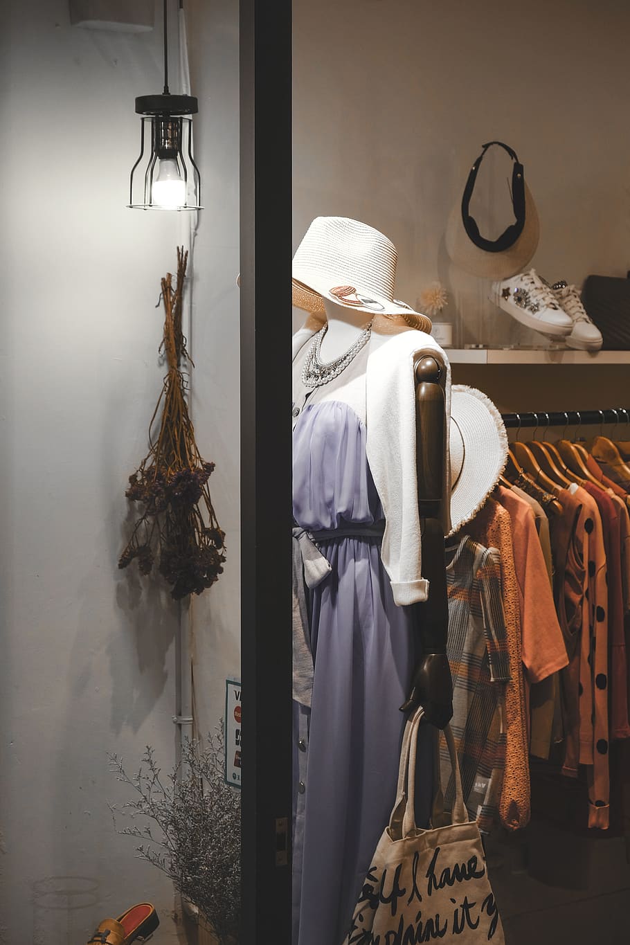 assorted clothes on organize, clothing, one person, rear view HD wallpaper