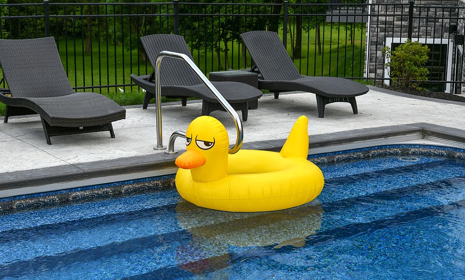 united states, canton, seat, yellow, chair, no people, pool HD wallpaper