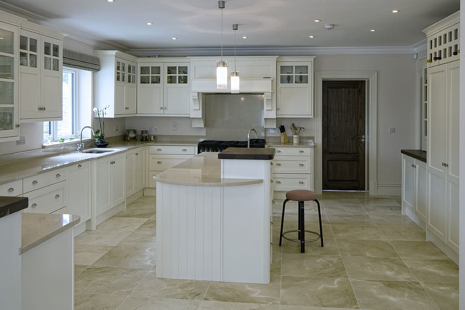 kitchen, interior, home, design, architecture, luxury, white HD wallpaper