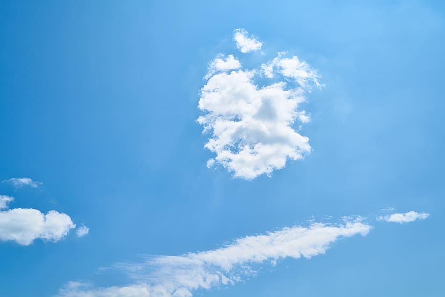 cloud, blue, sky, atmosphere, oxygen, rain, color, clouds, nature HD wallpaper