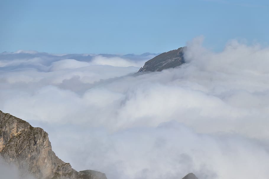 clouds, mountains, high ifen, beauty in nature, scenics - nature HD wallpaper