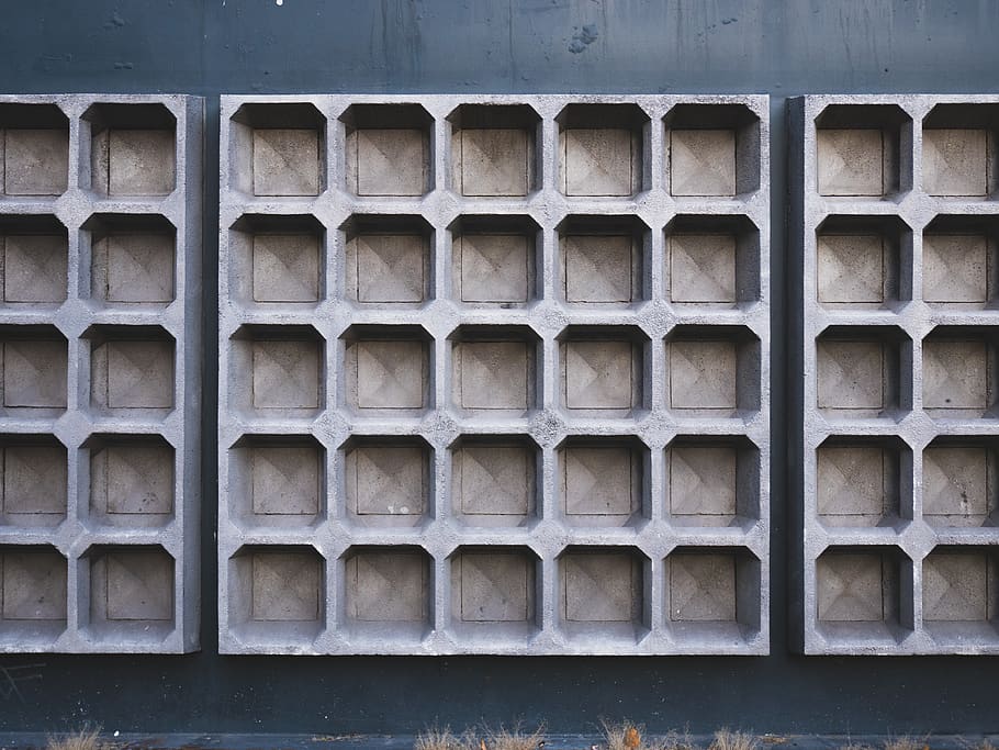 germany, berlin, pattern, architecture, concrete, waffle, wall HD wallpaper