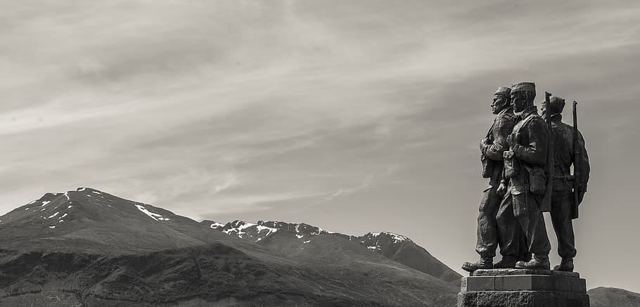 commando memorial, monument, soldiers, sculpture, military HD wallpaper