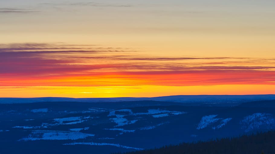 sunset, scenics - nature, beauty in nature, sky, tranquil scene HD wallpaper