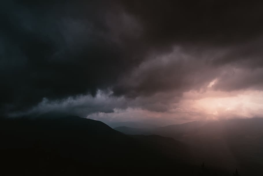 sun behind gray clouds, cloud - sky, beauty in nature, scenics - nature HD wallpaper