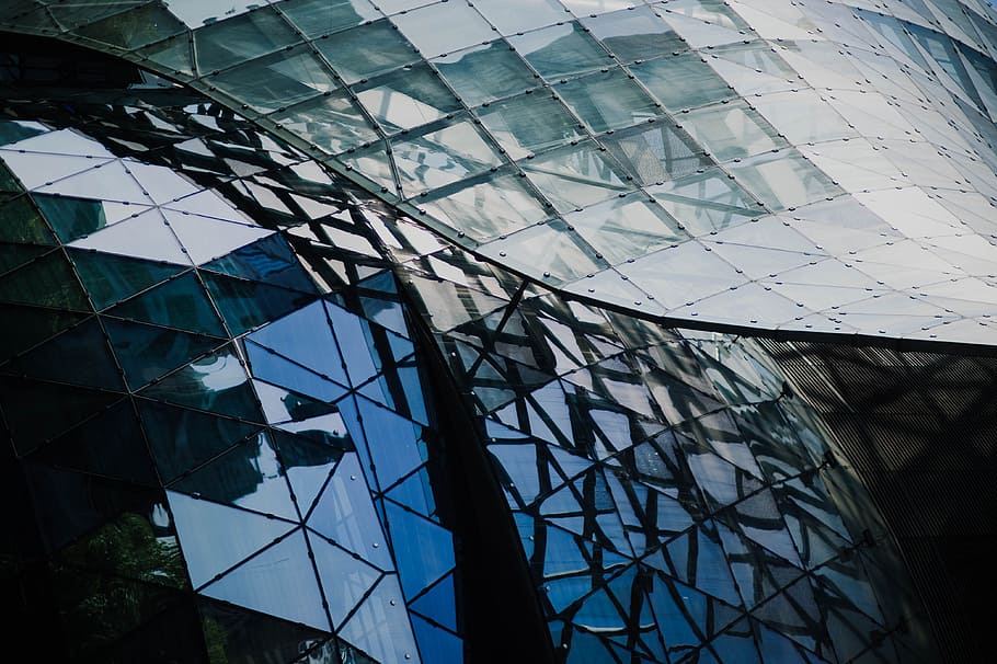 close-up photo glass structure, reflection, glass reflection HD wallpaper