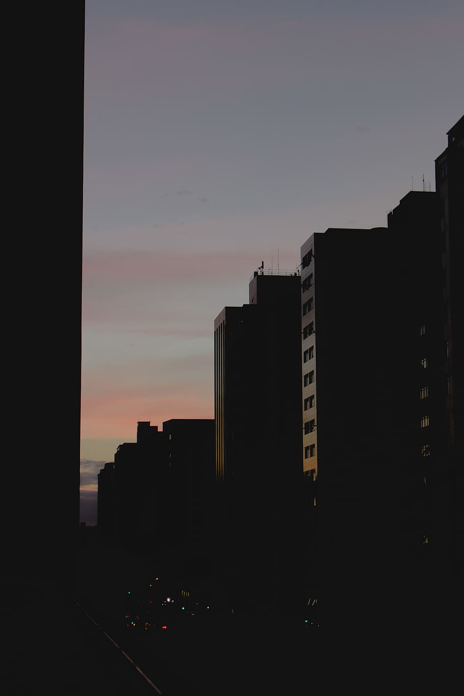 sunset, city, building, sky, night, building exterior, built structure HD wallpaper