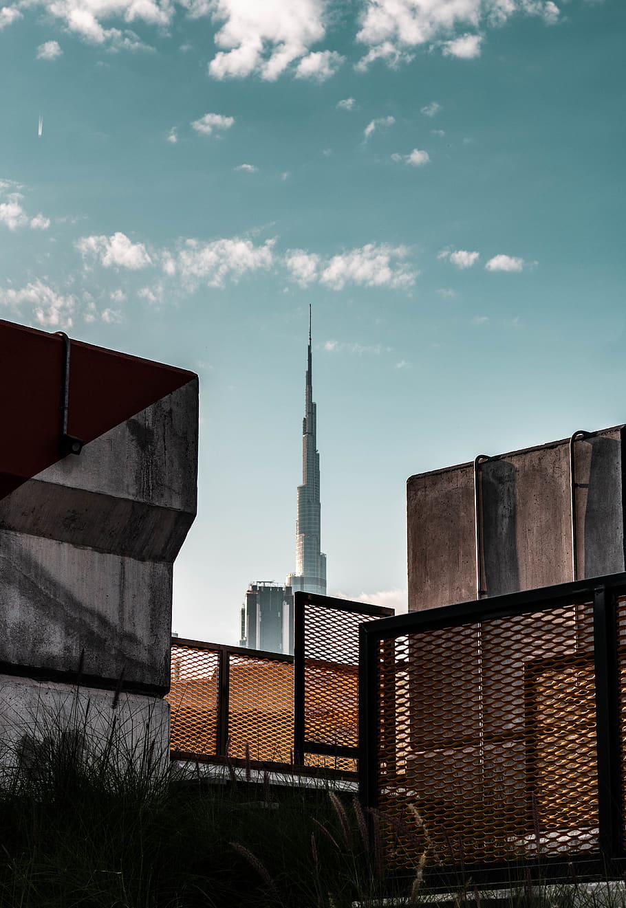 high-rise building, dubai, spire, steeple, tower, architecture HD wallpaper