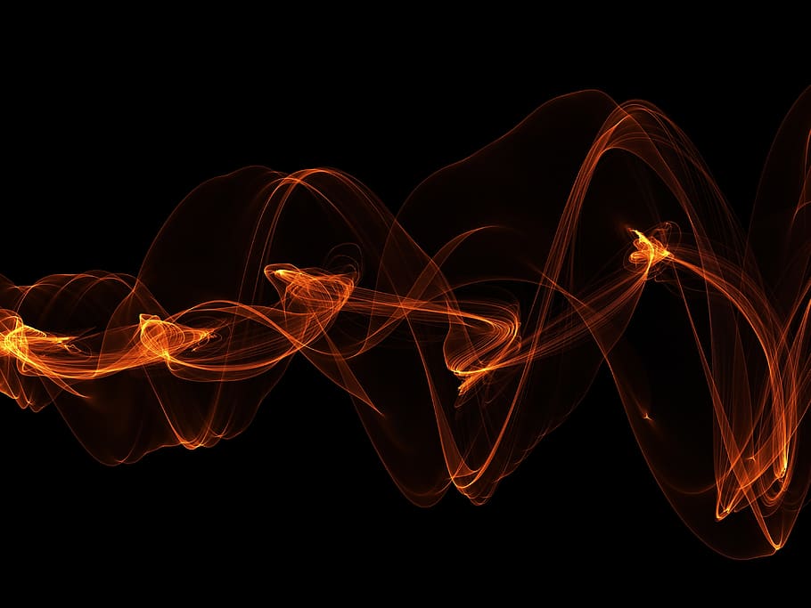 wave, light, colorful, abstract, background, particles, black background HD wallpaper