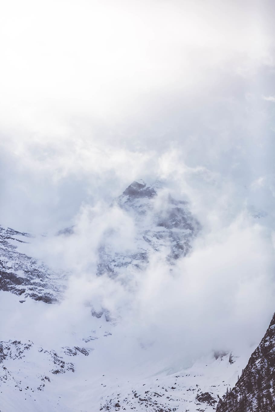snow covered rock formation, summit, winter, mountain, beauty in nature HD wallpaper