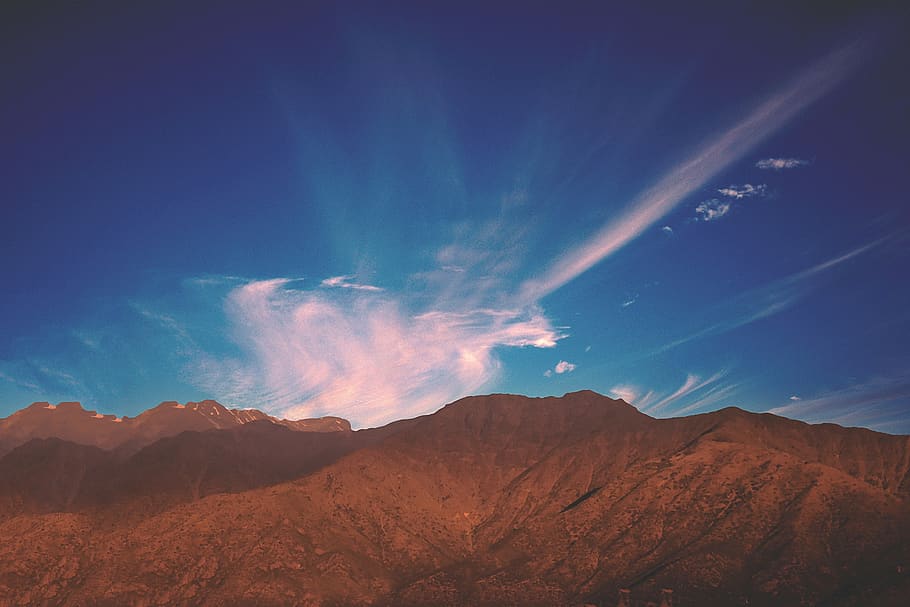 summit, space, skyne, clounds, mountains, naturals, sunset HD wallpaper