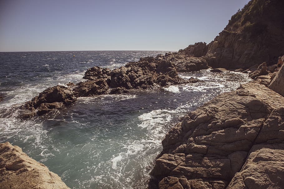 promontory, water, sea, nature, outdoors, ocean, cliff, spain, HD wallpaper