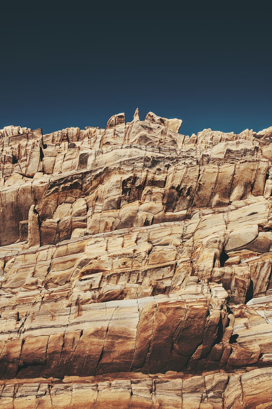 brown rock formation during daytime, sky, rock - object, solid HD wallpaper