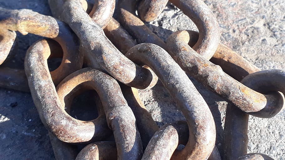 chain, chains, rusty chain, rusty metal, metals, mechanical HD wallpaper