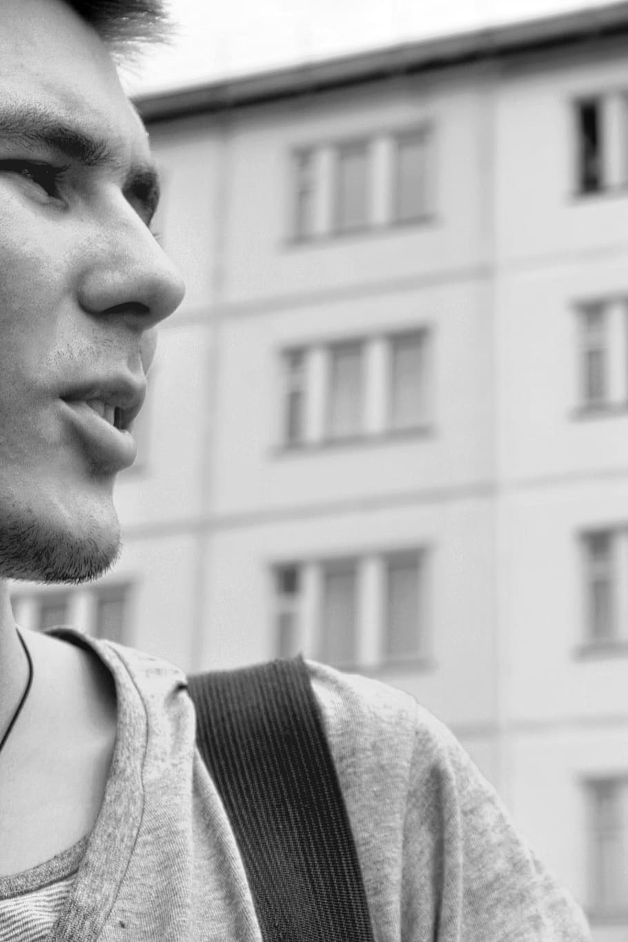 man, face, one person, building exterior, young adult, portrait HD wallpaper