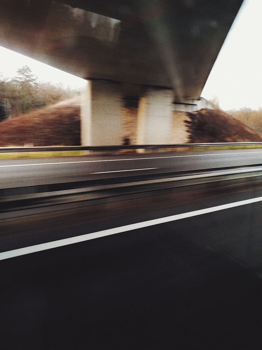 road, trip, bus, blurred motion, transportation, speed, mode of transportation HD wallpaper