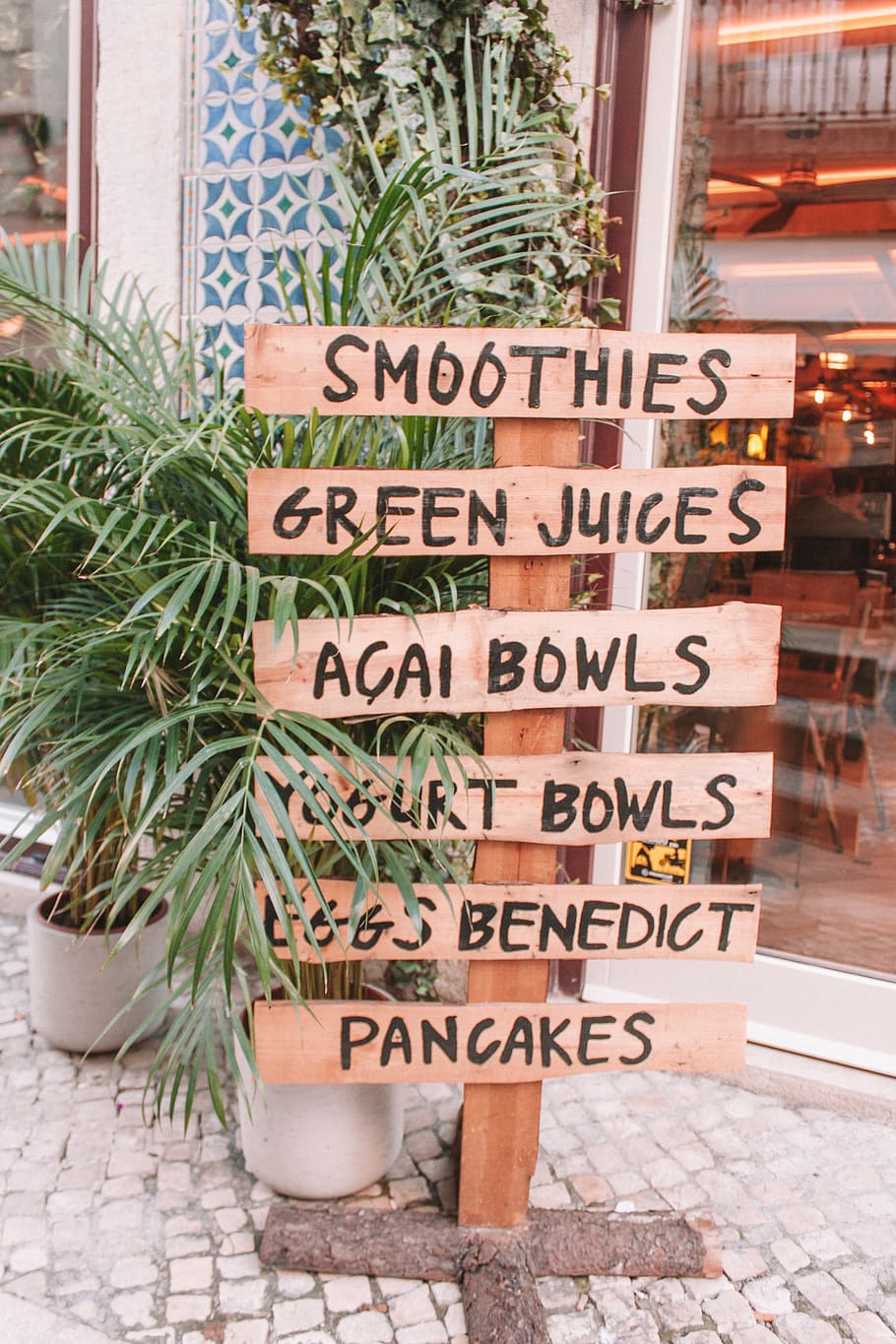 plant, cafe, text, pancakes, eat out, yogurt bowl, juice, menu HD wallpaper