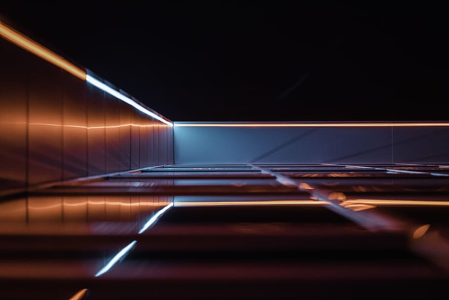 red and blue plaid textile, illuminated, motion, long exposure HD wallpaper