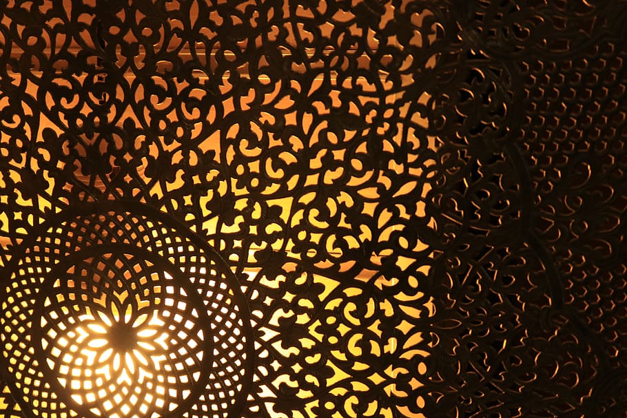 pattern, lighting, rug, texture, fractal, ornament, evening HD wallpaper