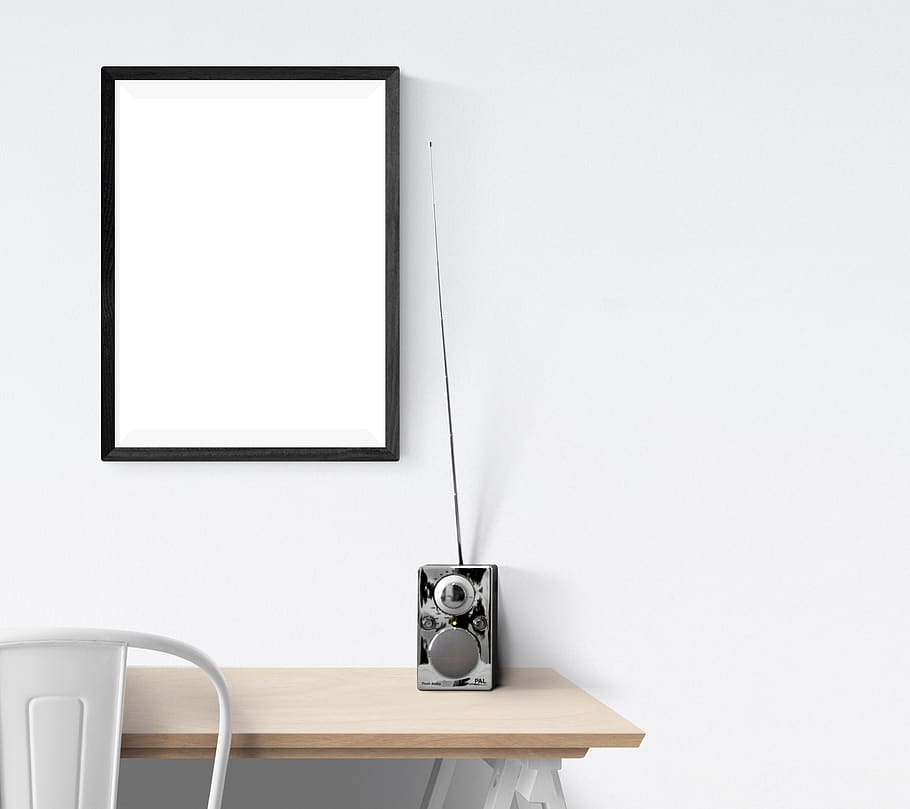 poster, wall, mockup, interior, frame, template, desk, presentation HD wallpaper