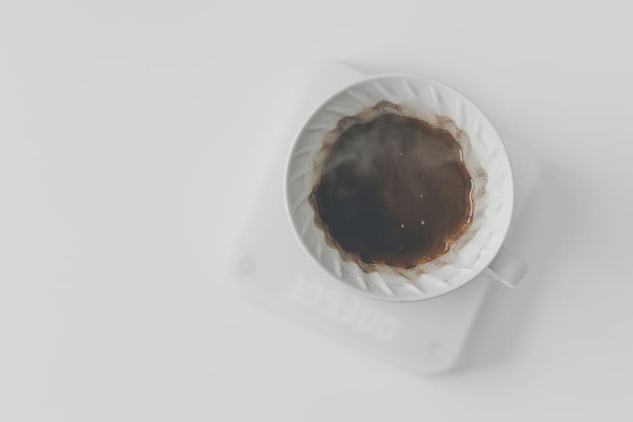 round white ceramic coffee cup, food and drink, white background HD wallpaper