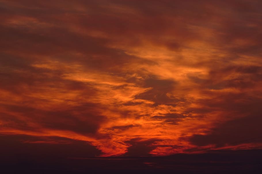 golden hour, nature, outdoors, sunset, sky, dawn, dusk, red sky HD wallpaper