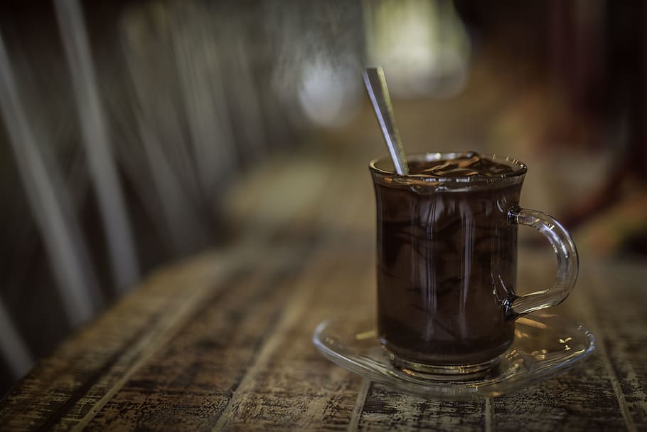 Glass Mug Filled With Chocolate, beverage, cup, drink, food and drink HD wallpaper