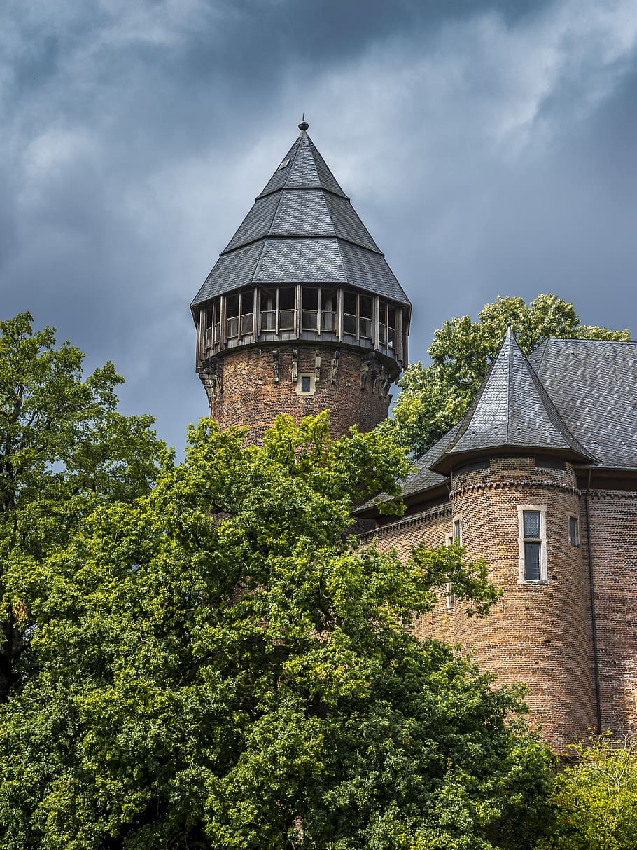 castle, linn, fortress, krefeld, middle ages, knight, castles