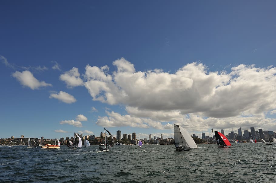 australia, sydney, water, sky, nautical vessel, waterfront HD wallpaper