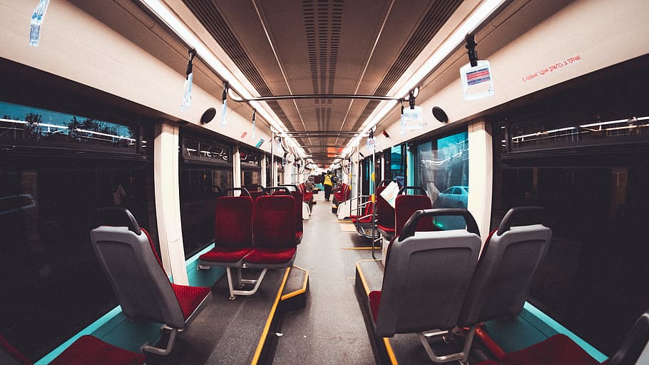 empty train seats, chair, furniture, person, human, cushion, vehicle HD wallpaper