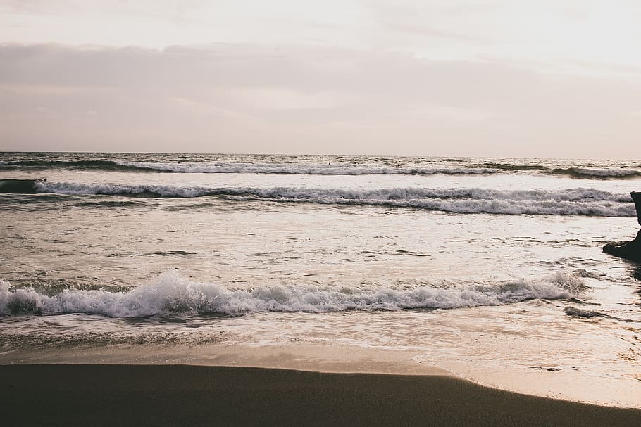 water, sea, sky, beach, land, beauty in nature, motion, sport HD wallpaper