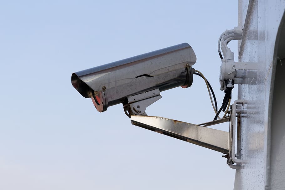 Silver Security Camera, closed-circuit television, surveillance HD wallpaper