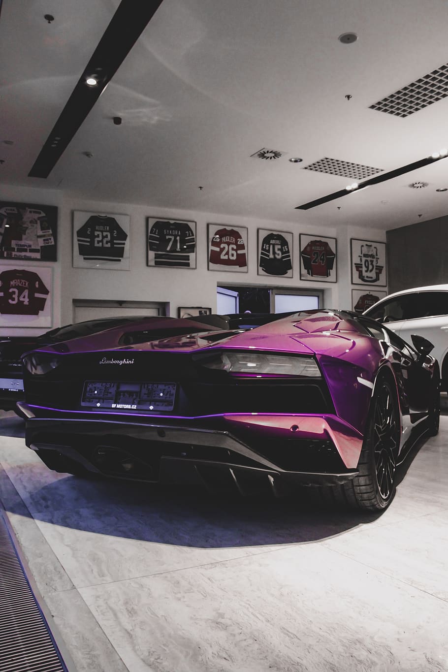 purple Lamborghini Gallardo, mode of transportation, land vehicle