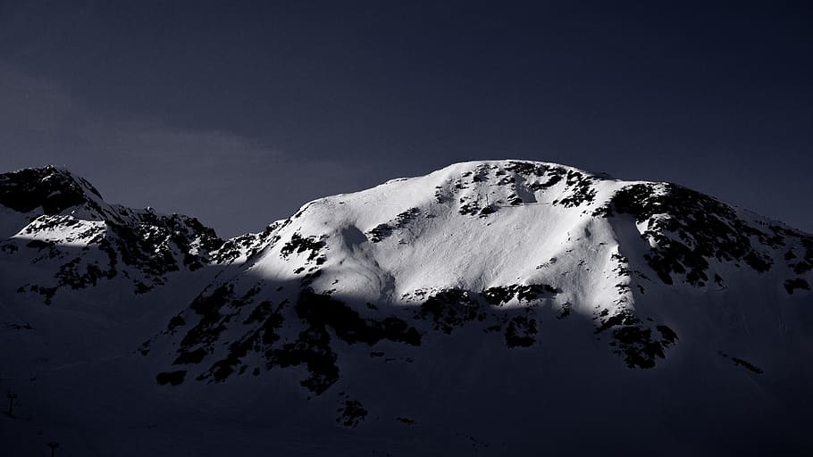 mountain and snow, nature, outdoors, mountain range, peak, ice, HD wallpaper