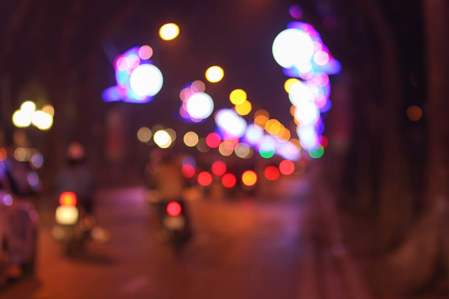 vietnam, phan đình phùng, night, illuminated, city, street