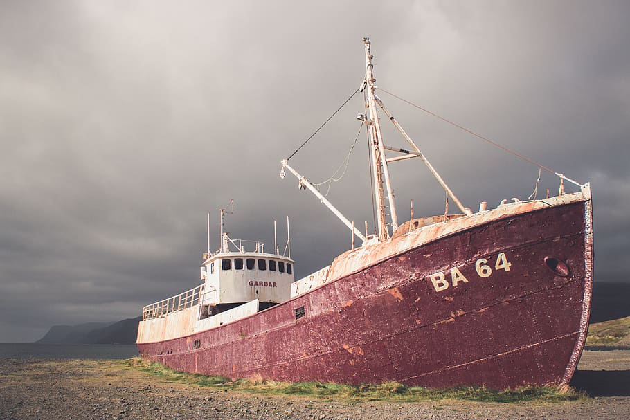 iceland, garðar ba 64, crashed, abandoned, solitude, alone, HD wallpaper