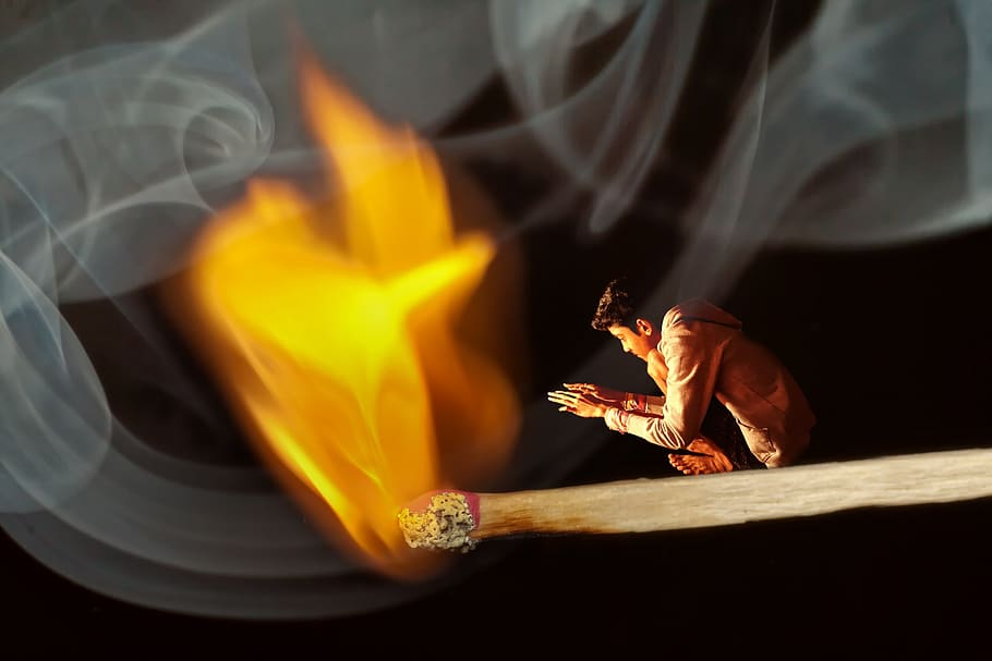 flame, heat, dark, hot, burnt, fire, burning, heat - temperature HD wallpaper