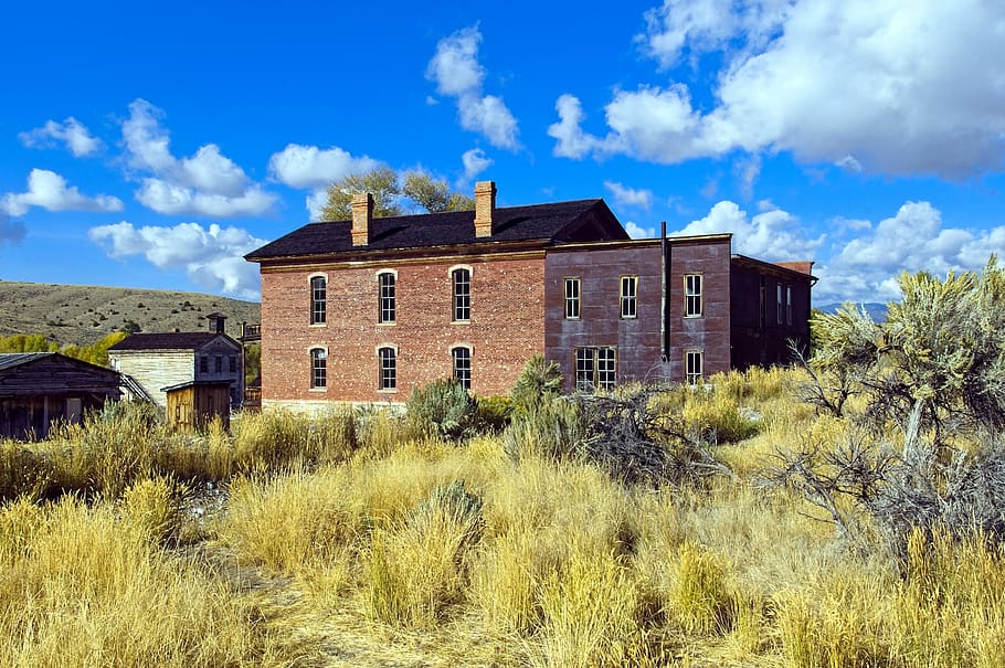 side view hotel meade, montana, usa, bannack, ghost town, old west, HD wallpaper